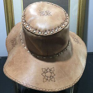 BRAND NEW VINTAGE LEATHER DESIGN HATS SIZE S/M